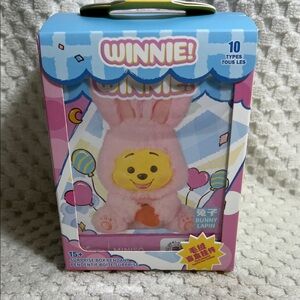 Miniso Winnie the Pooh Pink Rabbit Vinyl Face Plush Pendant